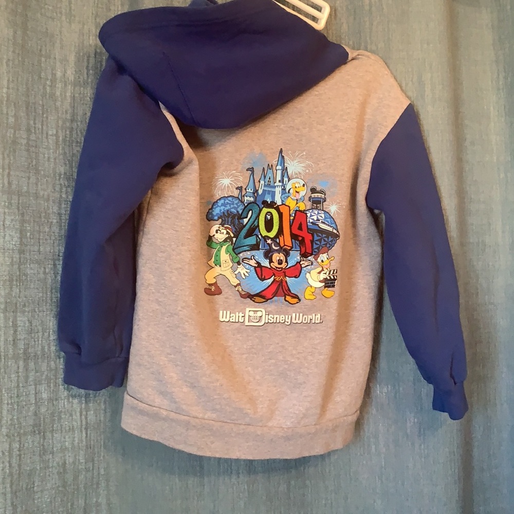 Vintage Disney Parks zip up hoodie 2014 Mickey Wizard.